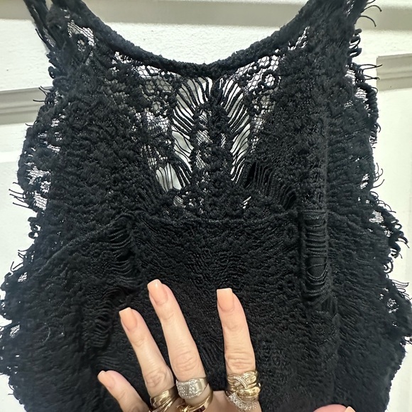 Free People Intimately "She's Got It Slip Black Lace Dress" Size XS - Picture 4 of 6